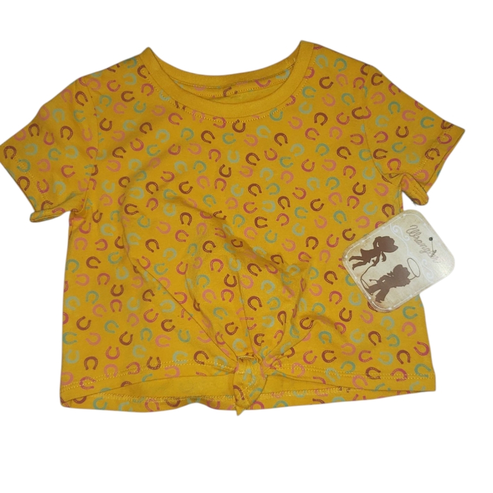 Wrangler Little Girl's Short Sleeve Tie Front T-Shirt (12M) - Picture 2 of 4